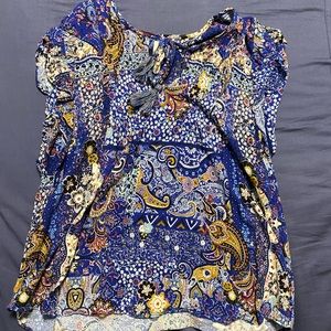 Knox rose blouse, blue